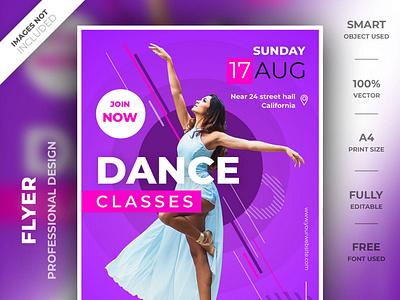 Dance flyer a4 brand creative flyer dance dance flyer flyer flyer design flyer psd flyer template high resolution identity modern smart object