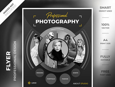 Photography flyer template a4 brand creative flyer flyer flyer design flyer psd flyer template high resolution identity modern photography photography flyer smart object