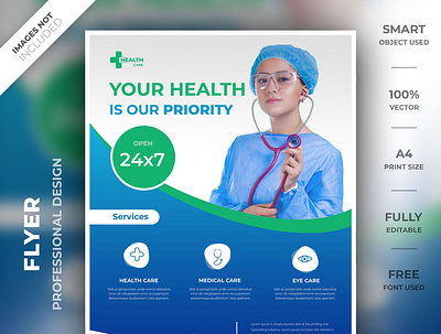 Medical flyer a4 brand creative flyer doctor flyer flyer design flyer psd flyer template high resolution hospital identity medical medical flyer modern smart object