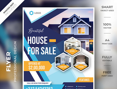 Real estate flyer a4 brand creative flyer flyer flyer design flyer psd flyer template high resolution identity modern property real estate real estate flyer smart object