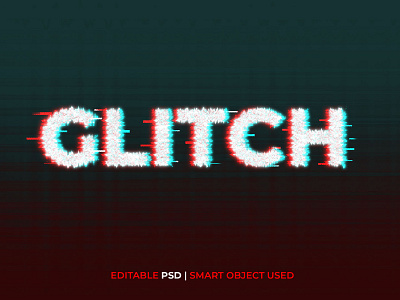 Glitch text effect glitch glitch text effect logo mockup style text text effect
