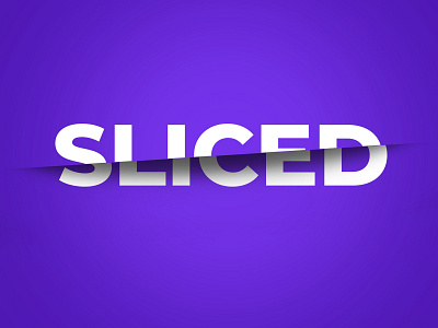 Sliced text effect