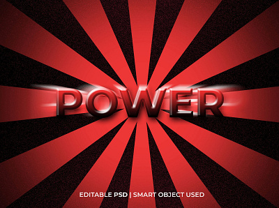 Power text effect logo mockup power power text effect style text text effect