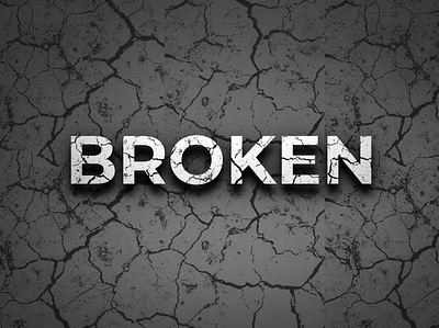 Broken effect broken broken text effect logo mockup style text text effect