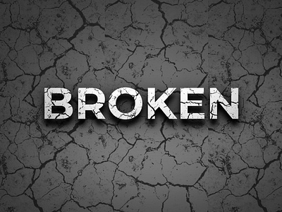 Broken effect broken broken text effect logo mockup style text text effect