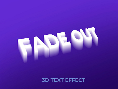 Fade out 3d text effect