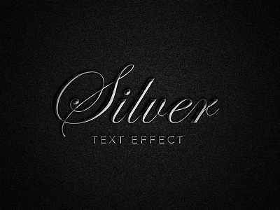 Silver text effect design high resolution logo mockup modern silver silver text effect smart object style text text effect