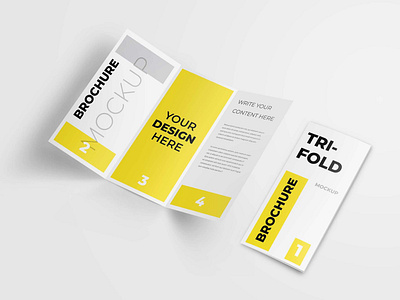 Trifold brochure mockup