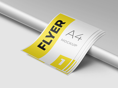 Flyer mockup with perspective view a4 a4 flyer brand flyer flyer mockup high resolution mockup