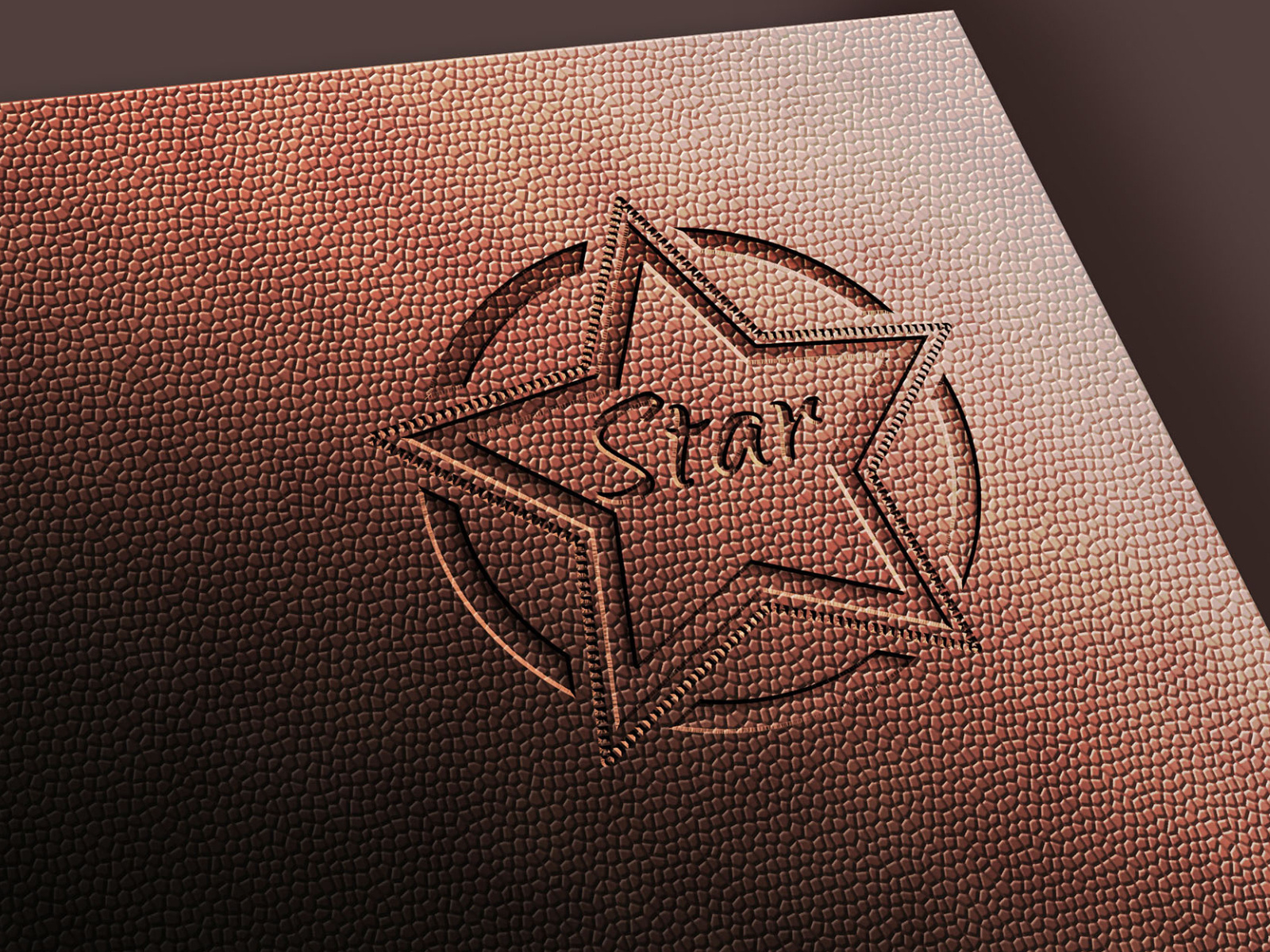 leather embossed logo mockup by Graphic Arena on Dribbble