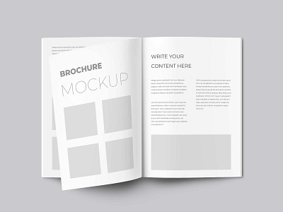 Bifold brochure mockup bifold brand brochure design identity mockup smart object