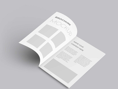 Open Booklet mockup template