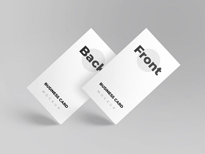 Vertical business card mockup