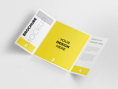 Gate fold brochure mockup