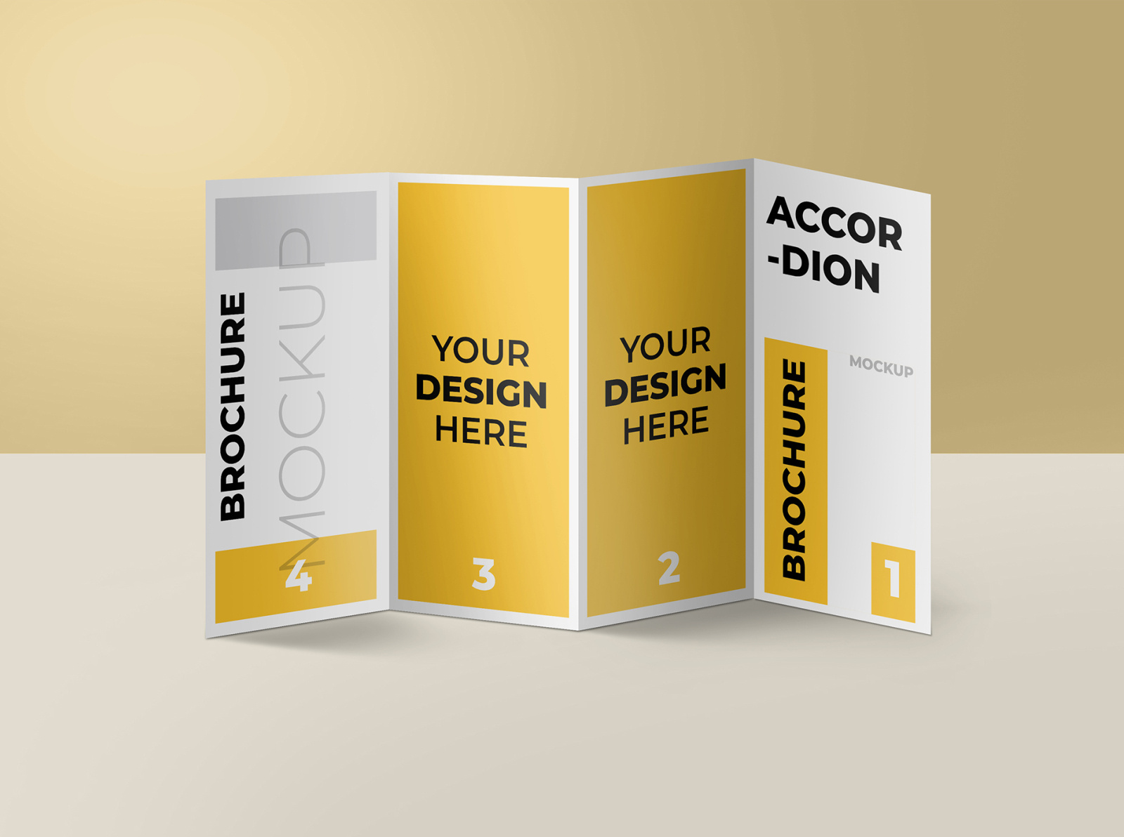 Accordion fold brochure mockup by Graphic Arena on Dribbble