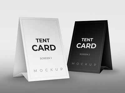 Tent card mockup brand card mockup high resolution identity mockup modern smart object