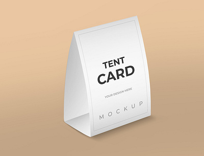 Tent card mockup design brand card mockup high resolution identity mockup modern smart object