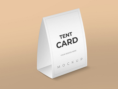 Tent card mockup design
