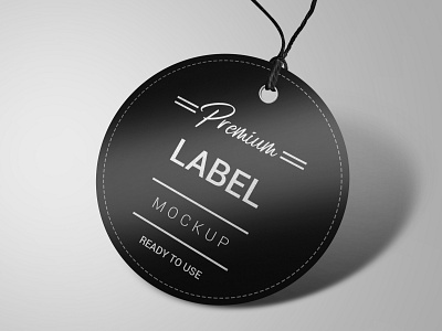 Circle label mockup brand high resolution identity label mockup round label smart object