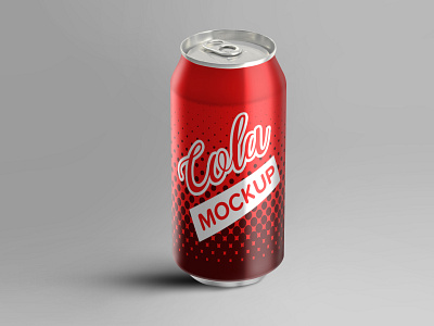 Cola can mockup design brand cann drink mockup high resolution identity mockup smart object