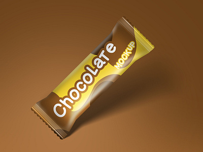 Chocolate bar wrapper mockup design