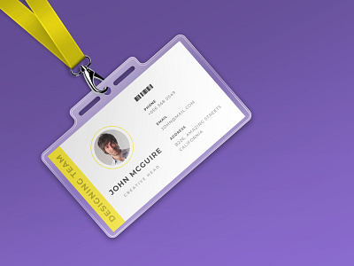 Corporate office id card with mockup