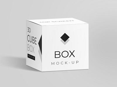 Cube box mockup for packaging box brand cube cube mockup high resolution identity mockup smart object