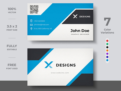 Modern Corporate Business Card Design brand branding business card business card creative business card design business card template design identity modern template visiting card