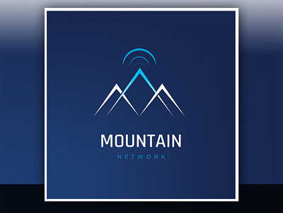 Mountain network logo brand high resolution identity logo logo design mountain logo