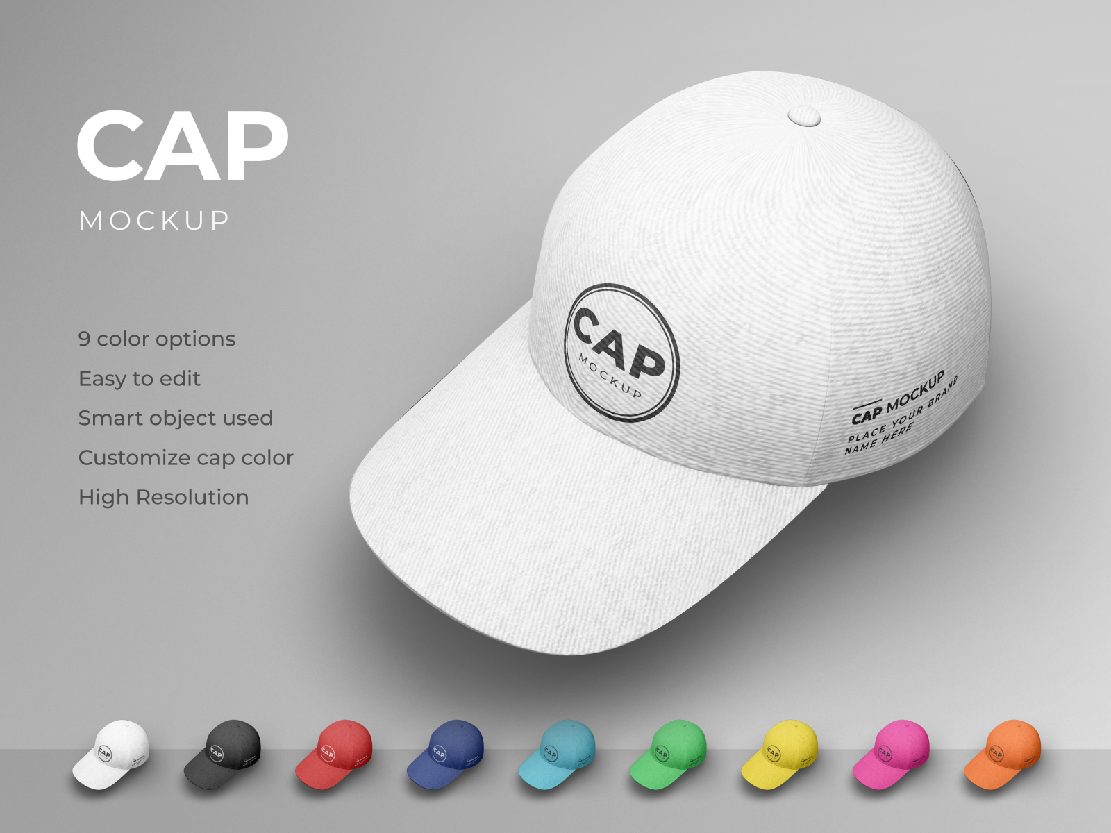Cap mockup template by Graphic Arena on Dribbble