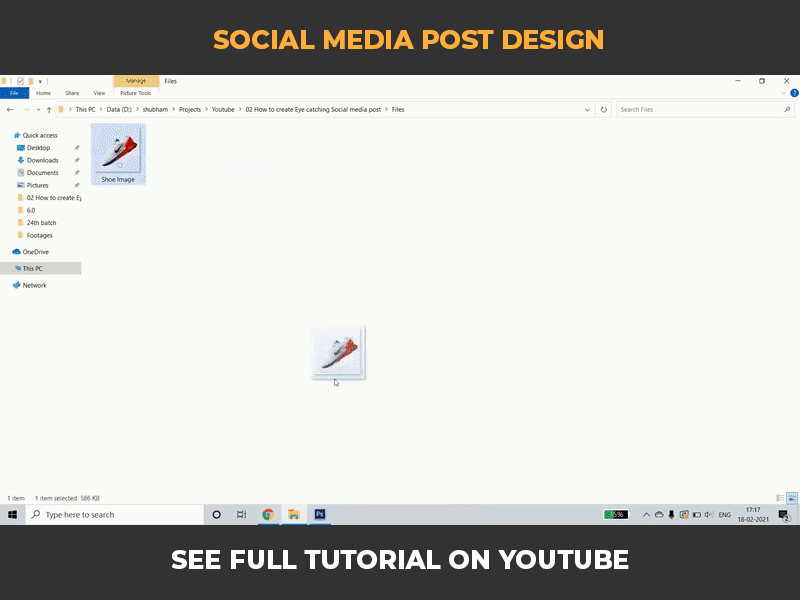 Social media post design design photoshop tutorial post social media post tutorial youtube