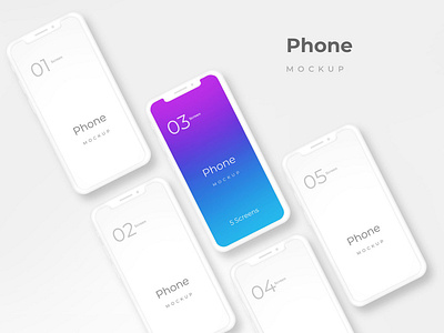 Phone mockup design template