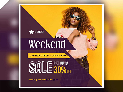 Weekend Sale Post Design creative design design discount fashion post instagram post logo post sale shop now social media post website