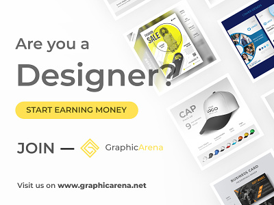Join Graphicarena banner brand design designer flyer instagram post logo marketplace mockup sale social media post