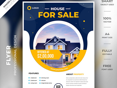 Realestate flyer template design a4 brand creative flyer flyer flyer design flyer psd flyer template high resolution identity modern property real estate real estate flyer smart object