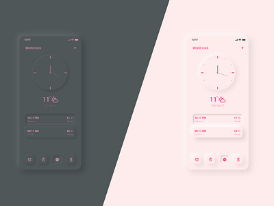 Clock Mobile app - UI Design