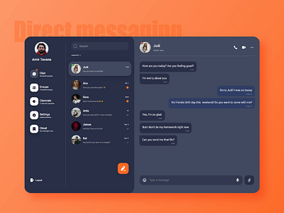 Desktop messaging - UI Design