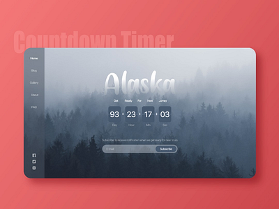 Countdown Timer - UI Design 014 adobe illustrator adobe xd challenge 014 countdown daily ui daily ui 014 daily ui challenge daily ui challenge 014 design landing page timer travel ui uiux ux website