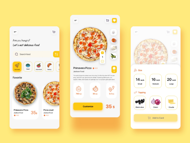Food App - UI Design by Amir Tavana on Dribbble