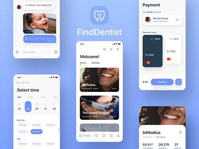 Dentistry app concept app concept book appointment dentistry figma ios medical mobile payment ui ux