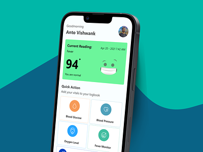 Health Vital Monitor App app clean dashboard design doctor health app health vitals app illustration mobile app mobile app design product design ui ux