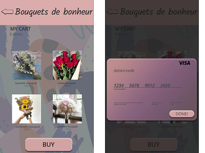 Daily UI 02 app branding credit card checkout daily 100 challenge dailychallenge dailyui design flowershop ui uid uidesign ux