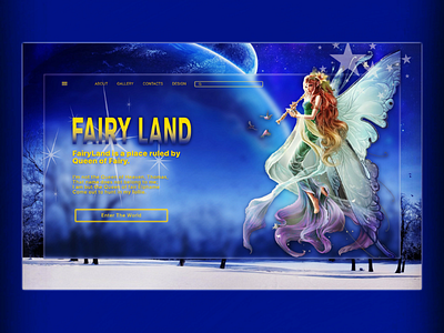 Fairy Land Header Design design header modern design landing page ui ux