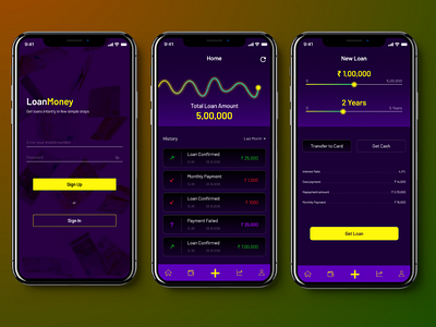 Loan App Ui design design loan app ui ux