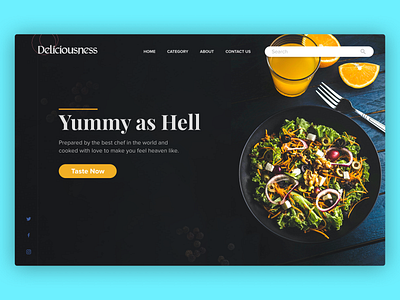 Deliciousness Header Design design food web design header header design ui ui ux design ui design ux ux design web ui