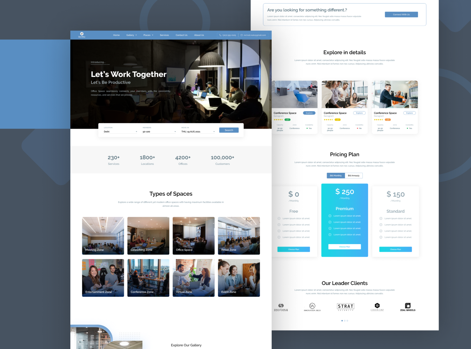 One Office Website Design by AJ Kumar on Dribbble