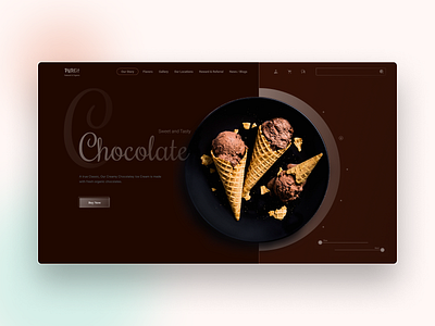 Chocolate Ice-cream Header banner design design graphic design header header banner header design ui ui design ux