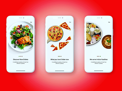 Food onboarding screens food menu food onboarding ui screens uiux ux design