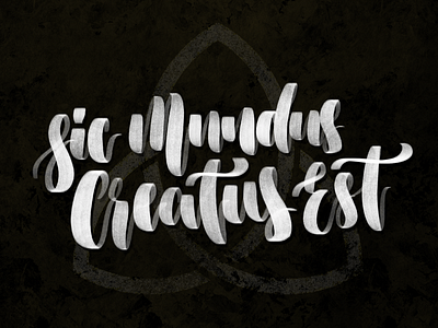 Sic Mundus Creatus Est calligraphy concept dark design handlettering illustration lettering lettering art netflix type typography