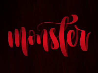 Monster Typography Lettering